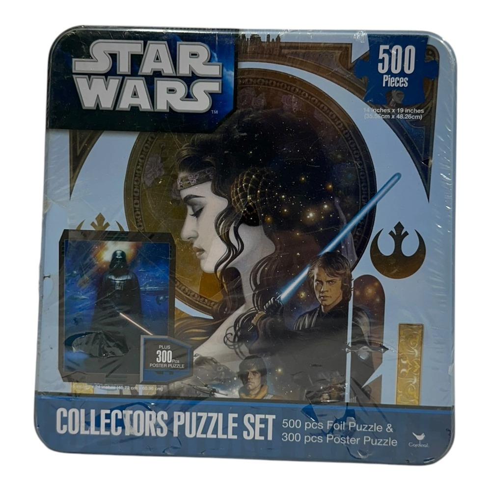 Star Wars Collectors Puzzle Set 500pc Foil & 300pc Poster Puzzle in Tin 18013